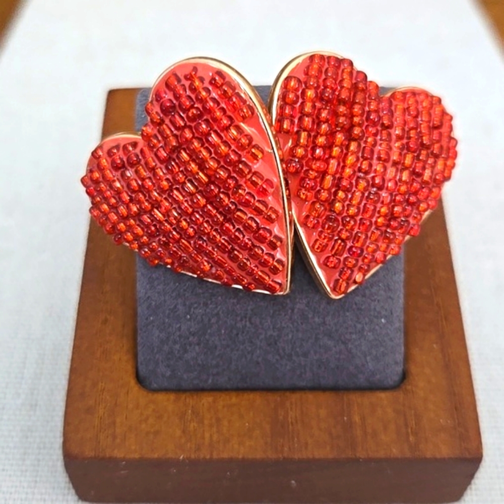 Baublebar Red Heart Seed Bead Earrings